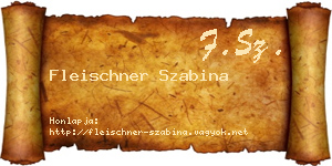 Fleischner Szabina névjegykártya
