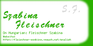 szabina fleischner business card